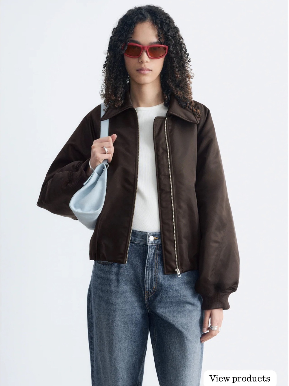& Other Stories Collared Bomber Jacket